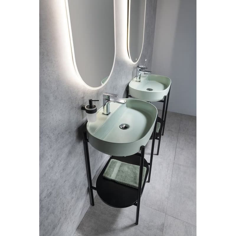 ISVEA - INFINITY OVAL keramické umývadlo na dosku, 60x40cm, zelena mint 10NF65060-2T 6