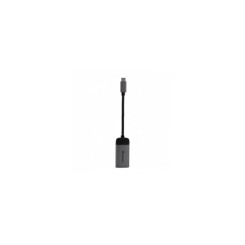 USB (3.1) húb 1-port, 49143, šedá, dĺžka kábla 10cm, Verbatim, 1x HDMI 4