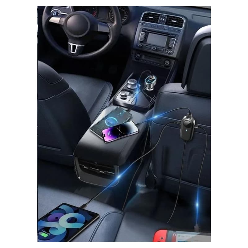 WG - Autonabíjačka rozbočovač / 100W / 6 USB ports / 2x USB-A + 4x USB-C / s predĺžením 5