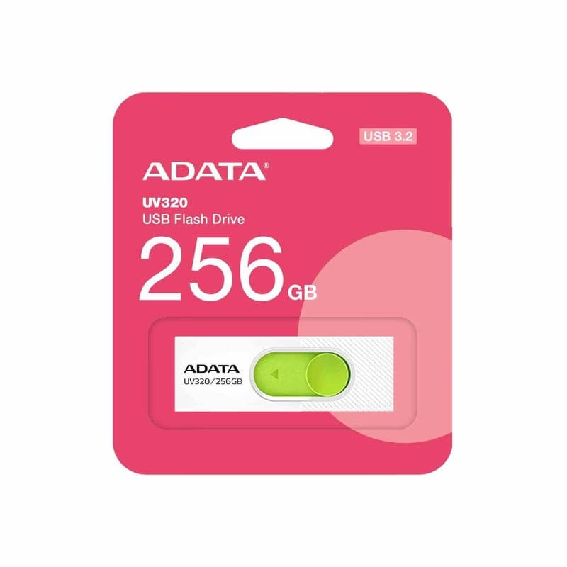 ADATA Flash Disk 256GB UV320, USB 3.2, bielo-zelená 3
