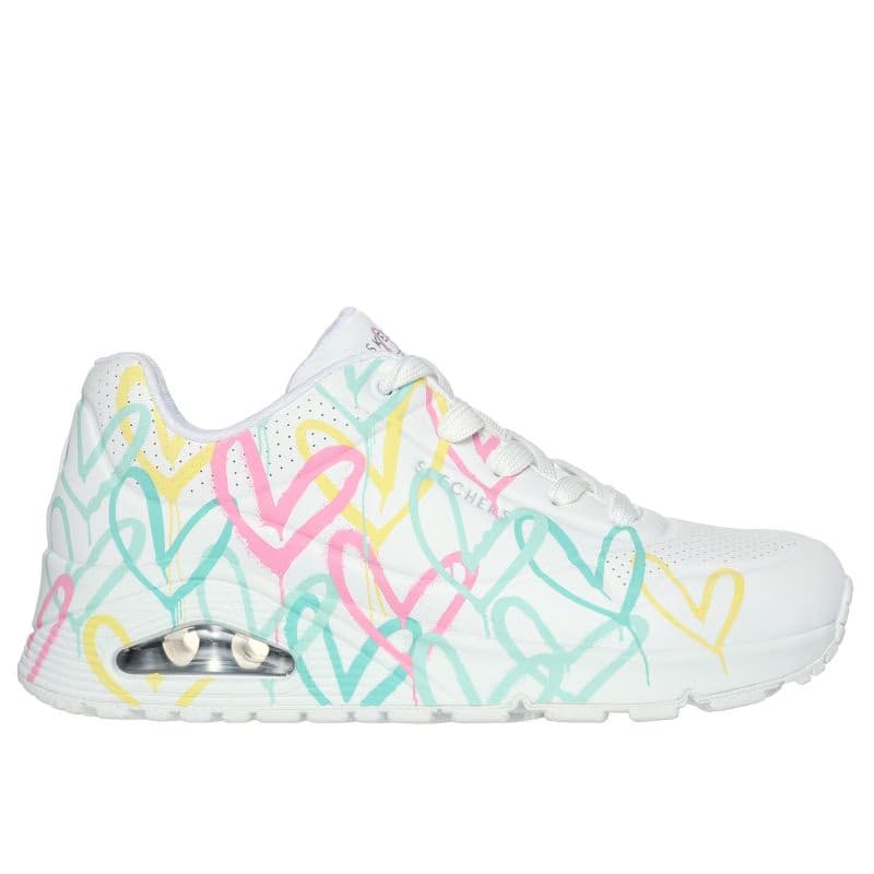 Dámska rekreačná obuv SKECHERS Uno Changed Love W white multi color 2