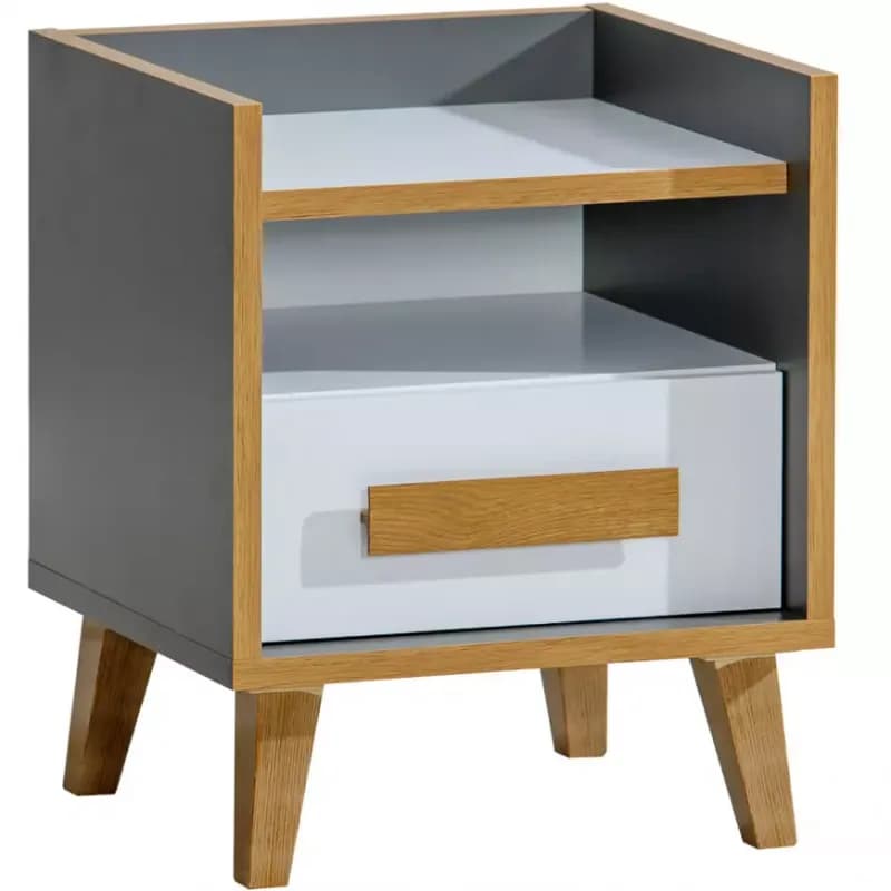 Nočný stolík W11 Werso Riviera/Biely/Antracyt 1