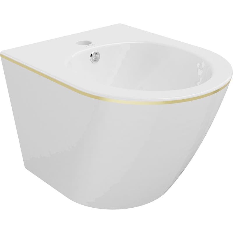 MEXEN - Lena bidet závesný, biela/zlatá linka 35224805