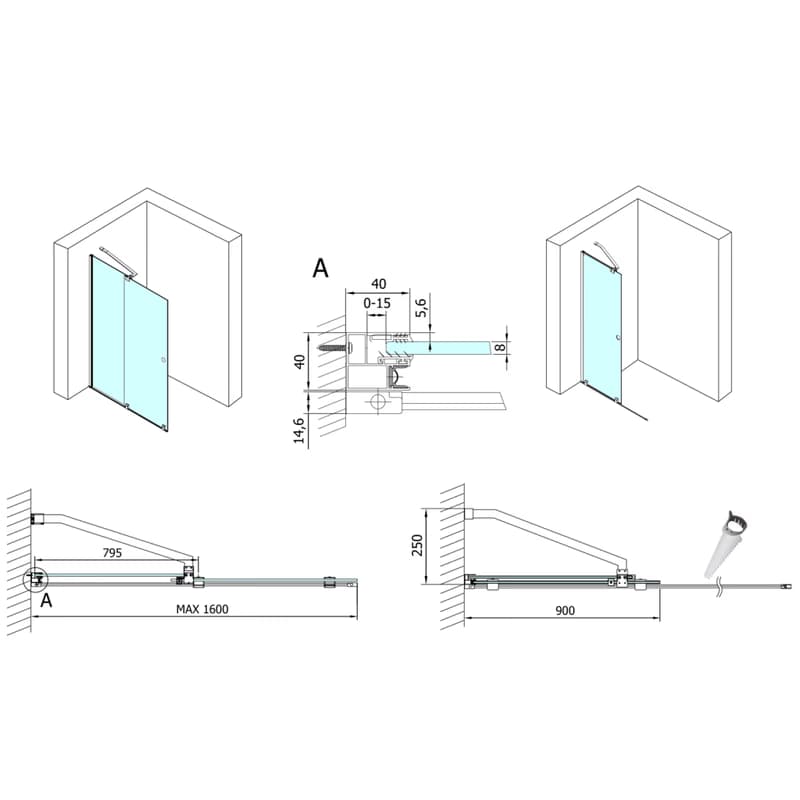 POLYSAN MODULAR SHOWER MS5-160 2