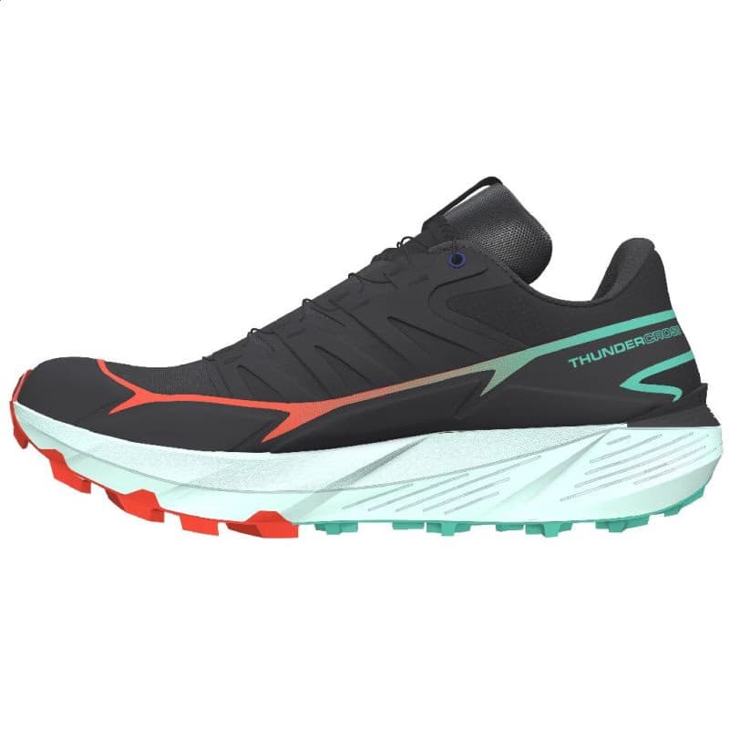 Pánska bežecká trailová obuv SALOMON Thundercross M black cherry tomato electric green 2