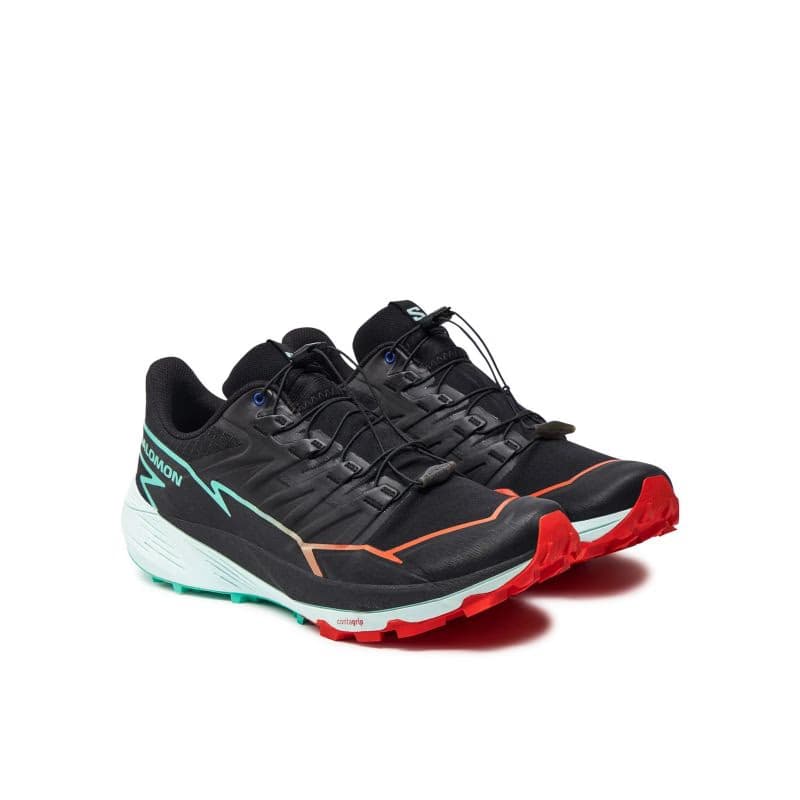 Pánska bežecká trailová obuv SALOMON Thundercross M black cherry tomato electric green 4