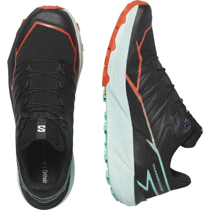 Pánska bežecká trailová obuv SALOMON Thundercross M black cherry tomato electric green 6