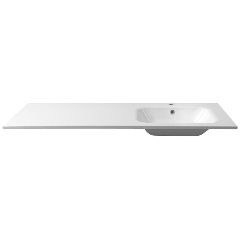 SAPHO - ARECA umývadlo 141x51,5cm, liaty mramor, pravé, biela AC141R 2