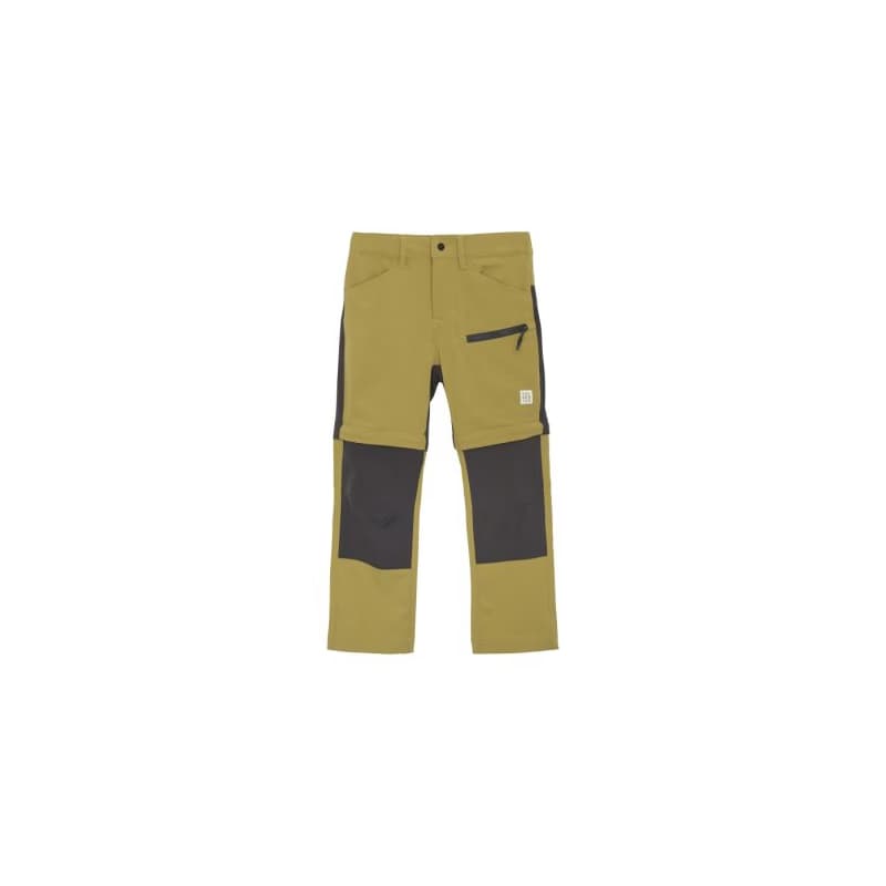 Chlapčenské turistické nohavice COLOR KIDS Soft Pants Stretch W. Zip Off, fennel seed