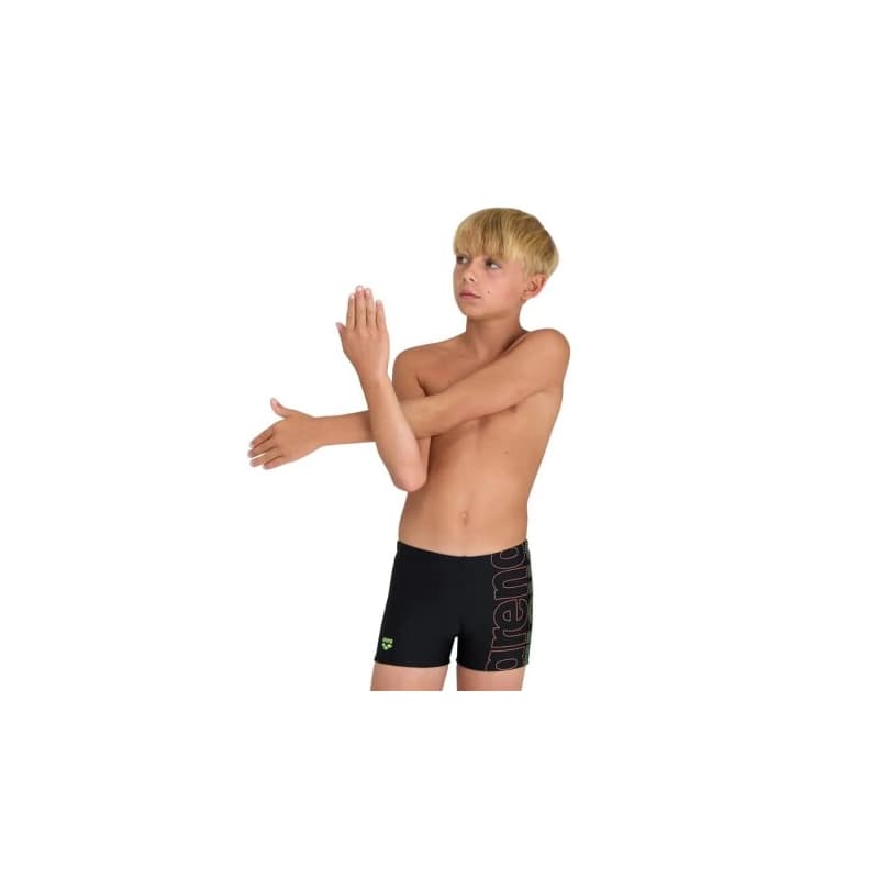 Juniorské plavecké boxerky ARENA BOYS SWIM SHORT GRAPHIC Black 548 1