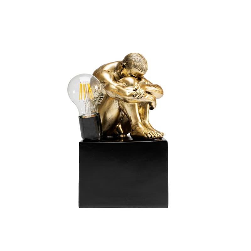 Nude Man Hug stolová lampa zlato-čierna 1