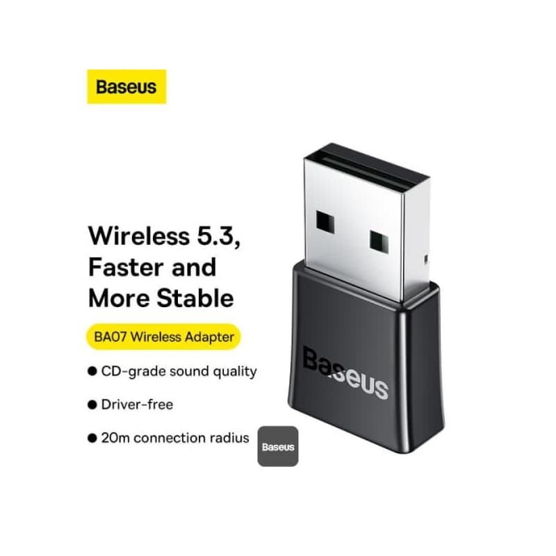 Baseus bezdrôtový bluetooth adaptér BA07 čierny 2