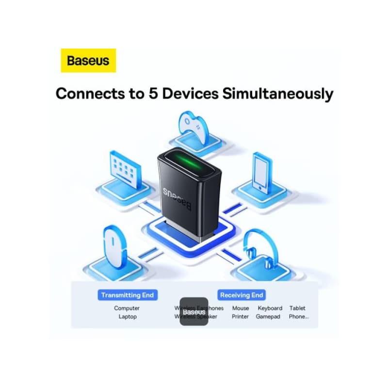 Baseus bezdrôtový bluetooth adaptér BA07 čierny 6