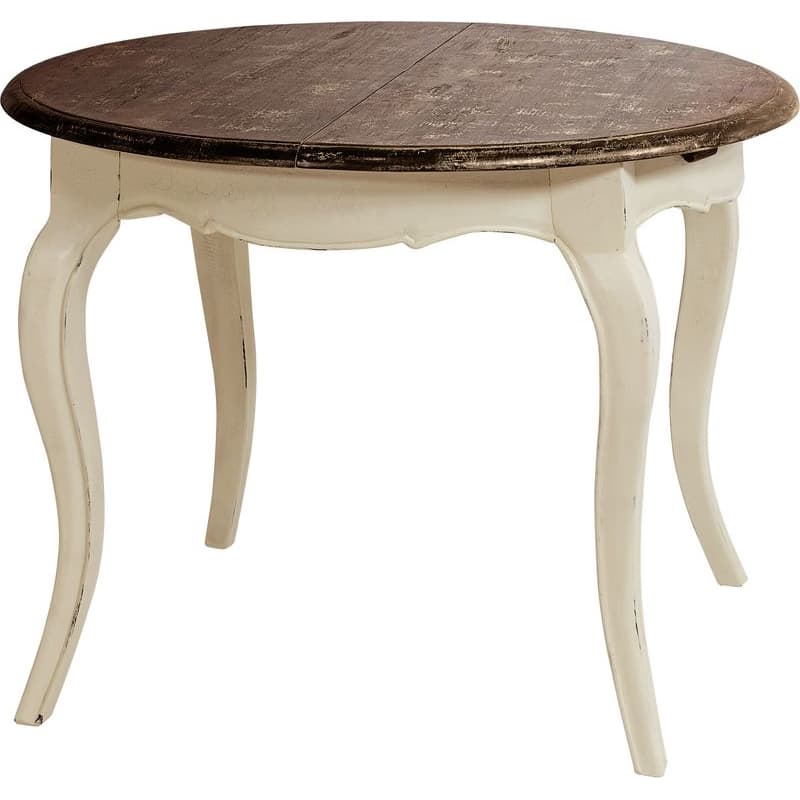 Estila Luxusný provensálsky jedálenský rozkladací stôl Antoinette z masívneho mahagónového dreva s dekoratívnym vyrezávaním 160cm 1