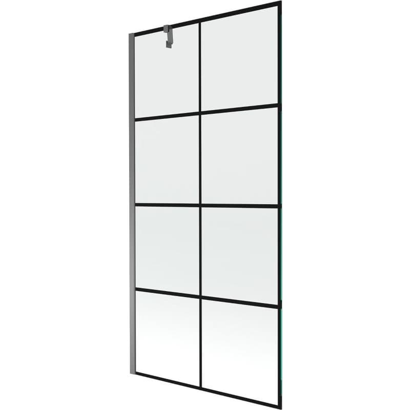 MEXEN/S - Next vaňová zástena FIX 90 x 150, čierna vzor, grafit metal 895-090-000-00-77-95 1