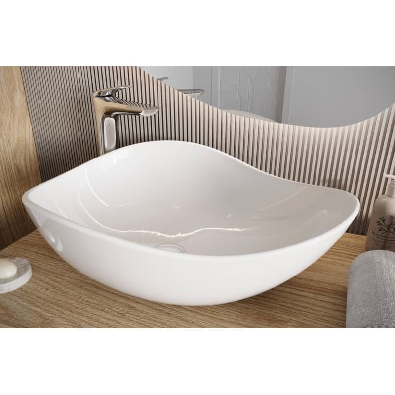 ArtCom Keramické umývadlo CLOUD E-6588 | biely lesk 51 x 39 cm 6