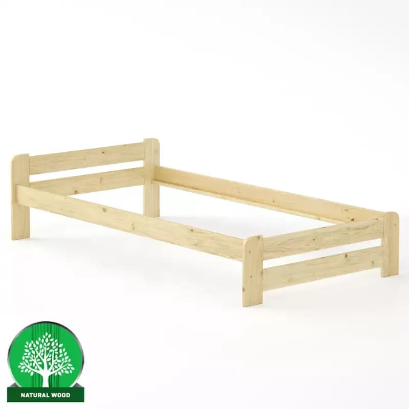 Posteľ borovica LK099–100x200 surová 1
