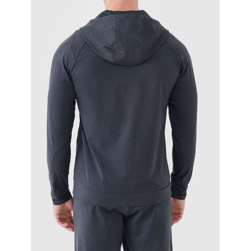 Pánska tréningová mikina so zipsom 4F SWEATSHIRT FNK M631-22M-ANTHRACITE MELANGE 4