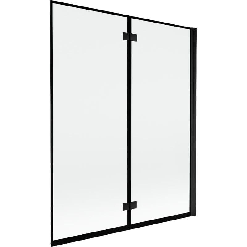 MEXEN - MIST vaňová zástena 140x150 cm 6mm 2-s, čierna, okraj, pravá 8A9-140-002-70-70-P 1