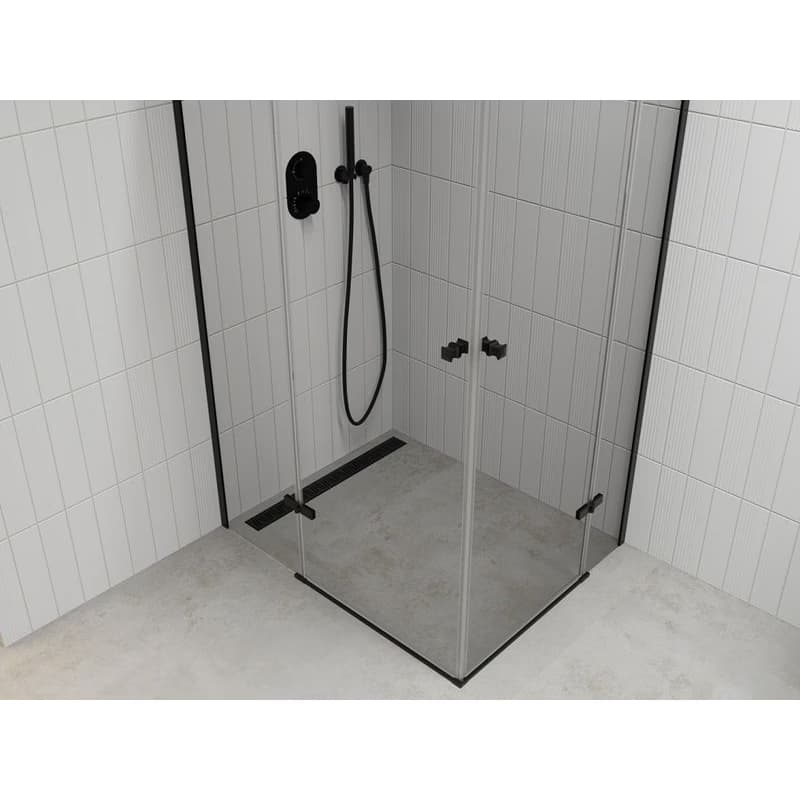 MEXEN/S - ROMA sprchovací kút 80x70, transparent, čierny 854-080-070-70-00-02 4