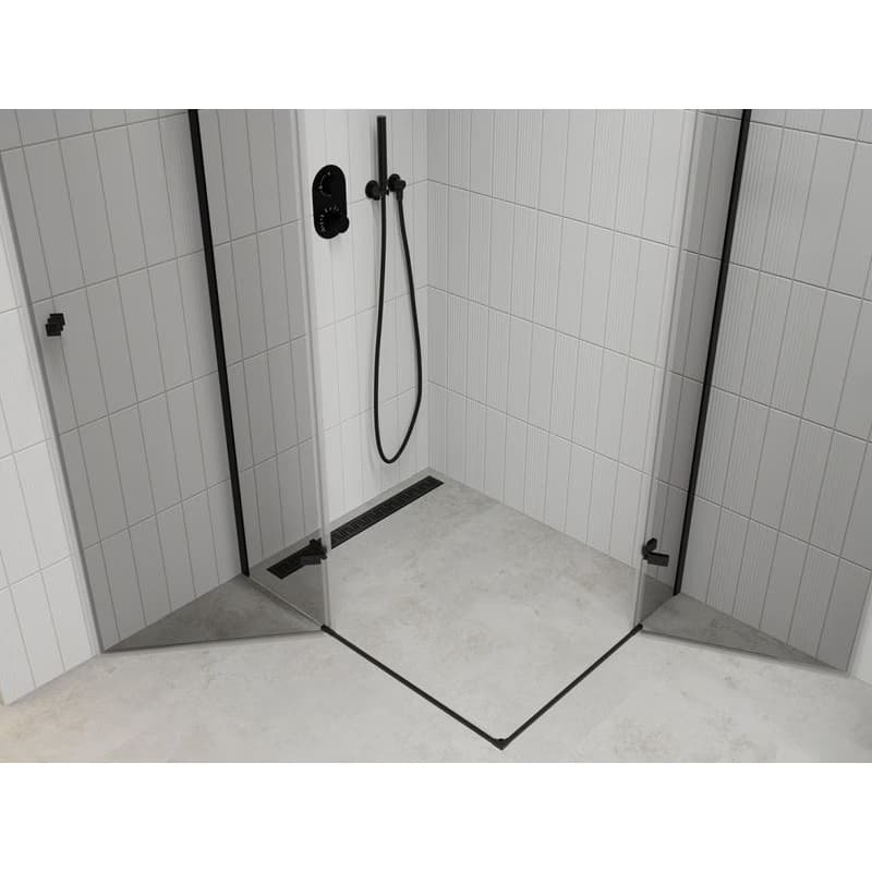 MEXEN/S - ROMA sprchovací kút 80x70, transparent, čierny 854-080-070-70-00-02 5