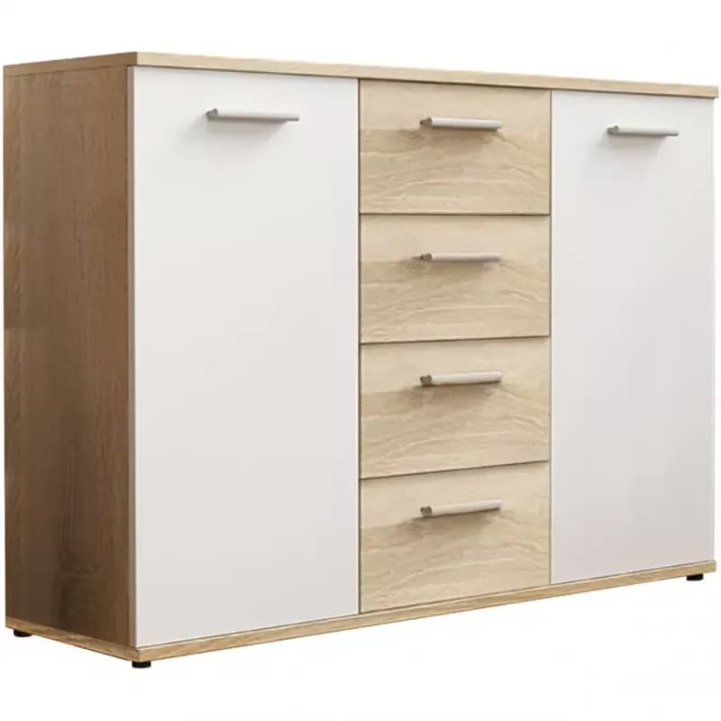 Komoda Jacky 2 Biely/Sonoma 1