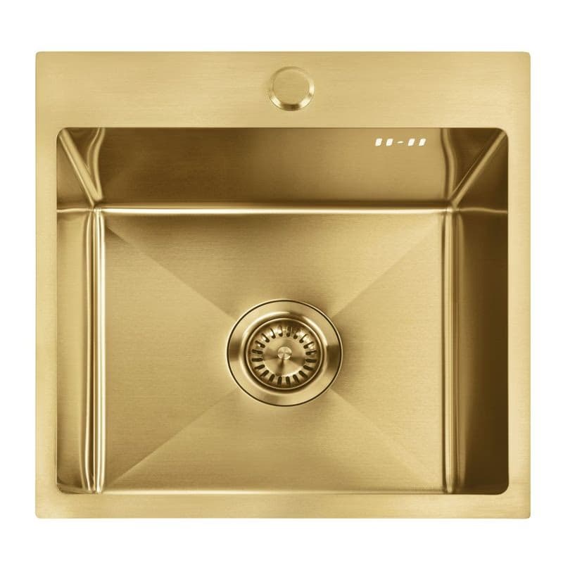 REA REA - Oceľový drez Leo 40 BRUSH GOLD s kuchynskou batériou KPL-96001 5