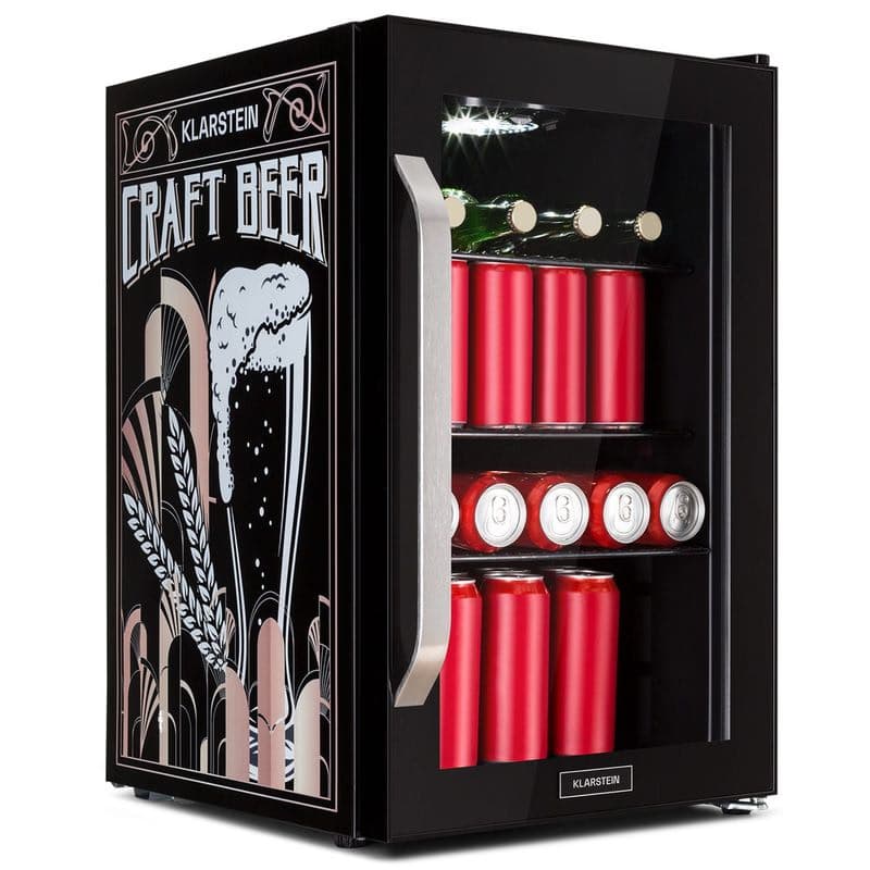 Klarstein Beersafe 70 Craft Beer Edition, chladnička, 70 litrov, sklenené dvere, nehrdzavejúca oceľ 1