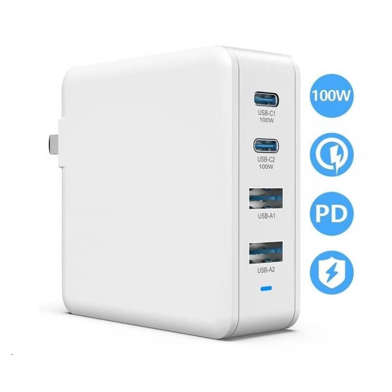Viking nabíjačka USB GaN 100W, podpora PD3.0 a QC4+, biela 1