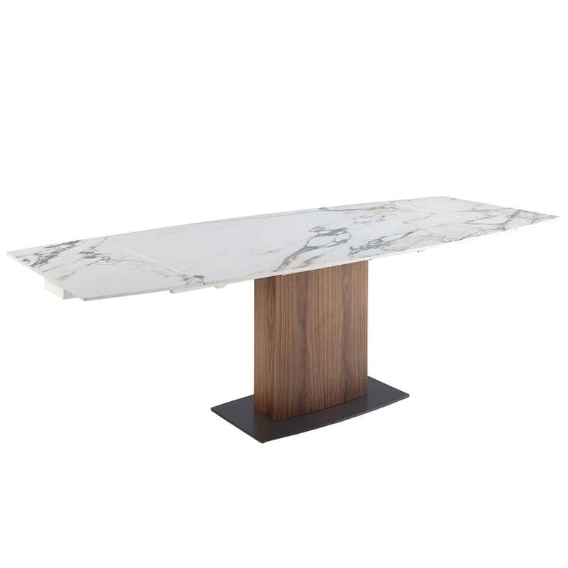 Estila Luxusný moderný rozkladací obdĺžnikový jedálenský stôl Vita Naturale s doskou s bielym mramorovým dizajnom 160 / 200 / 240 cm 1