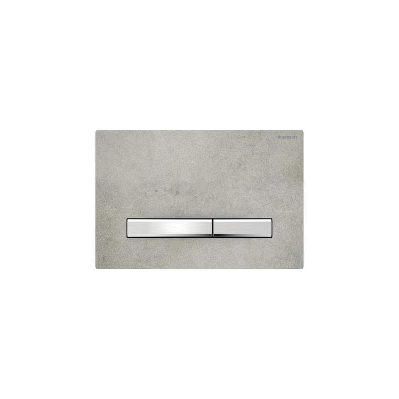 Geberit 115.788.JV.2-splachovacie tlačidlo 50 24,6x16,4 cm dekor betónu/matný chróm 115.788.JV.2