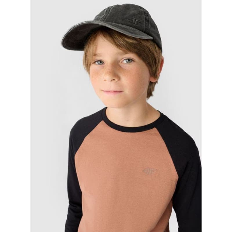 Chlapčenské tričko s dlhým rukávom 4F JUNIOR LONGSLEEVE-JWAW24TLONM293-65S-PALE CORAL 2