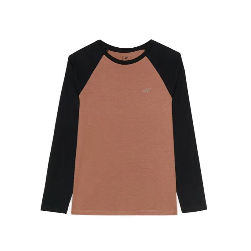 Chlapčenské tričko s dlhým rukávom 4F JUNIOR LONGSLEEVE-JWAW24TLONM293-65S-PALE CORAL 5