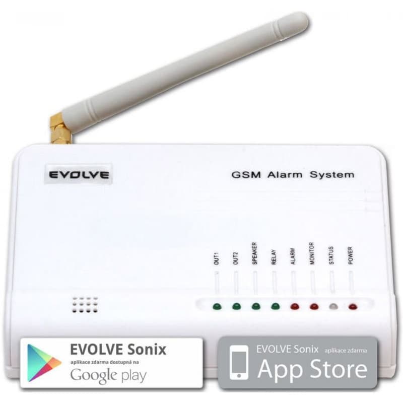 EVOLVEO Sonix - bezdrôtový GSM alarm (4 ks diaľk. ovl., PIR čidlo pohybu, čidlo na dvere/okno, externé repro, Android/iPhone 2