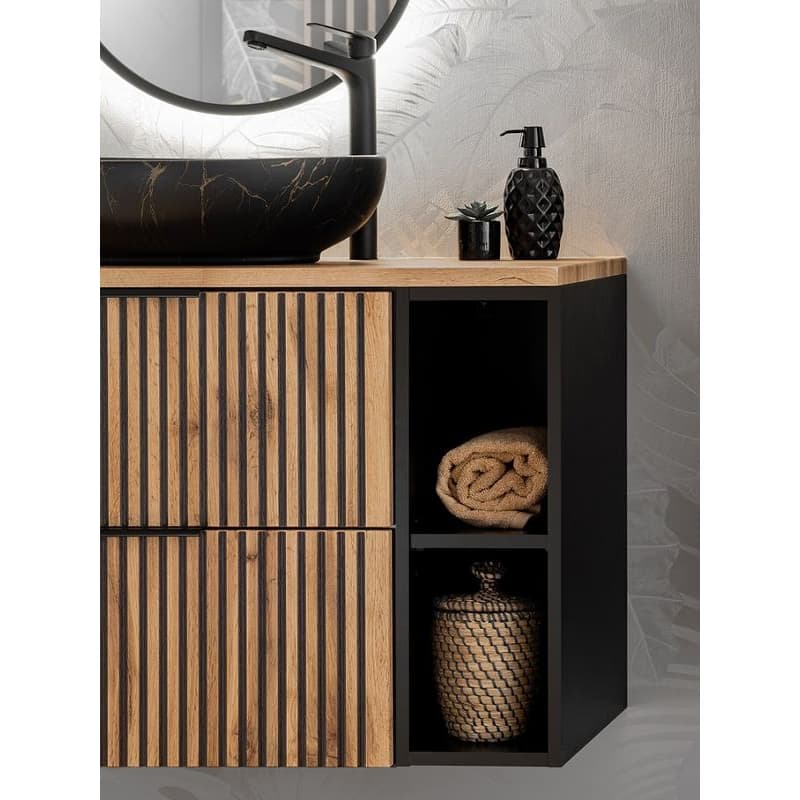 ArtCom Regál do kúpeľne XILO Black 81-01 3