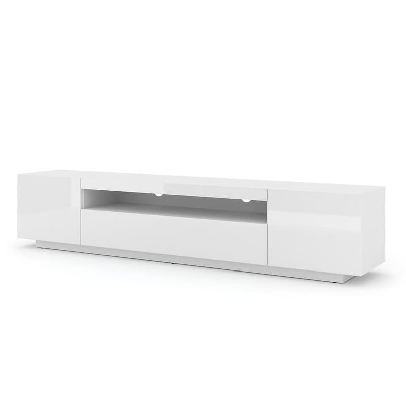 ArtBm TV stolík AURA 200 | biely - biely lesk 1
