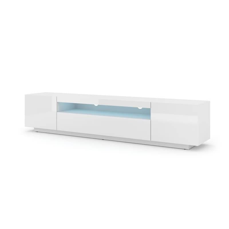 ArtBm TV stolík AURA 200 | biely - biely lesk 5