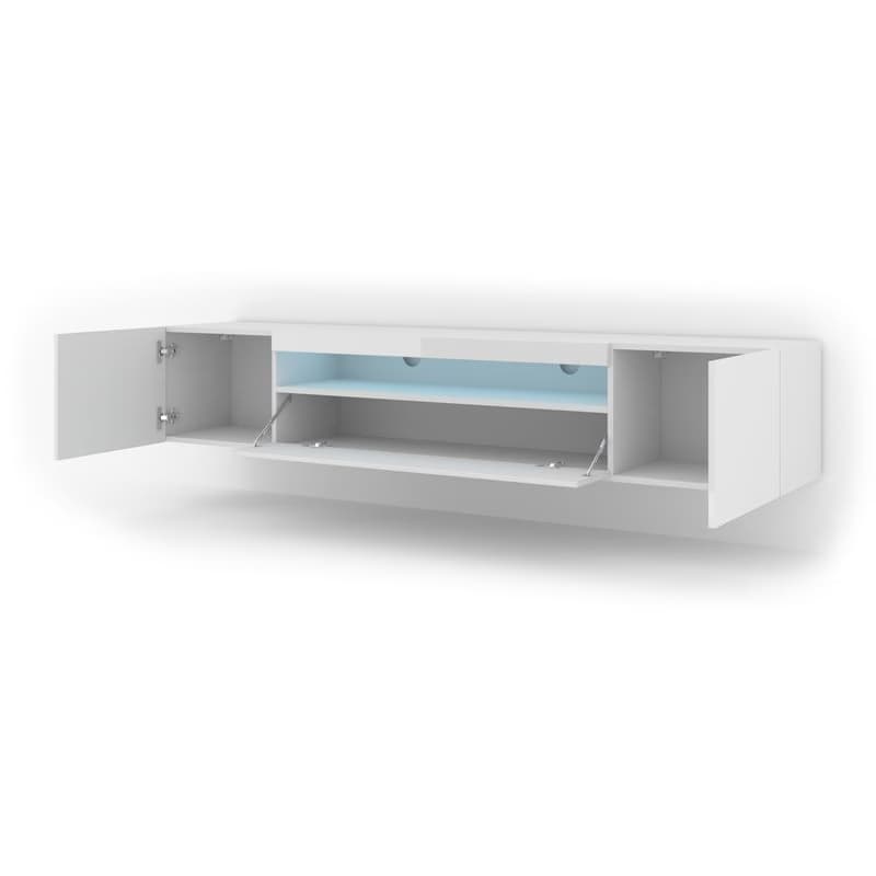 ArtBm TV stolík AURA 200 | biely - biely lesk 6