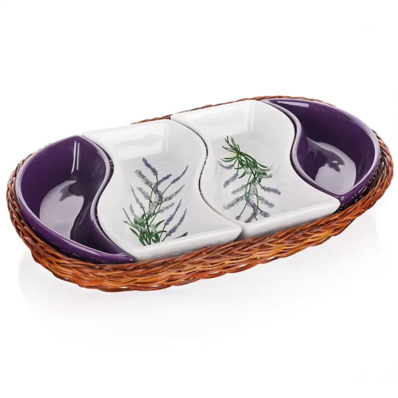 Misky V Košíku Levanduľa 4-Dielna 30,5cm  601559lav 1
