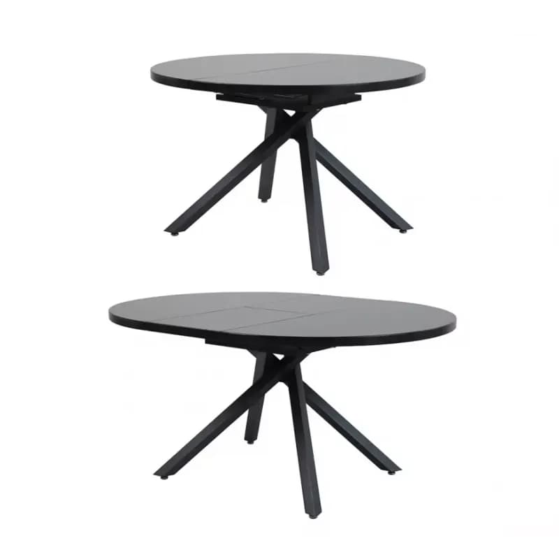 Rozkladací stôl Draco B10038-120/160x120cm čierna mat 1