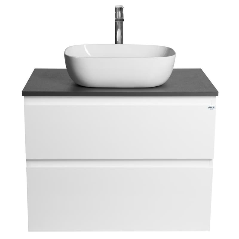 AQUALINE - ALTAIR skrinka s doskou 78,5 cm, biela/antracit bridlica AI280-03 3