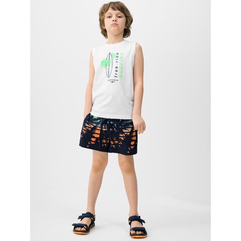 Chlapčenské plavky 4F JUNIOR BOARD SHORTS-4FJWSS24UBDSM067-96S-MULTICOLOUR 6 6