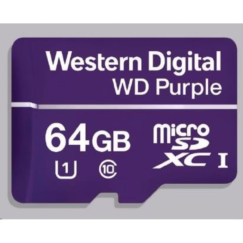 WD MicroSDXC karta 64GB Purple WDD064G1P0C Class 10, 16 TBW 6