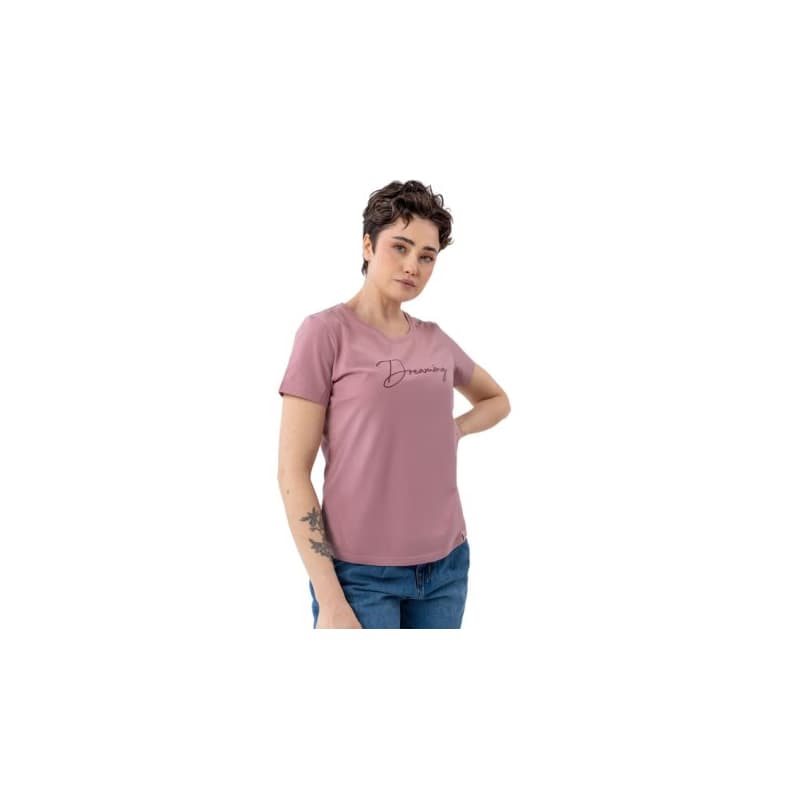 Dámske tričko s krátkym rukávom VOLCANO T-DECORE-PINK