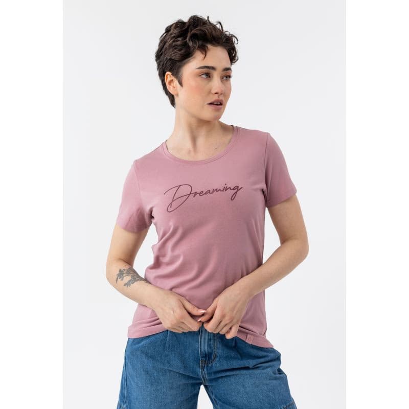 Dámske tričko s krátkym rukávom VOLCANO T-DECORE-PINK 2