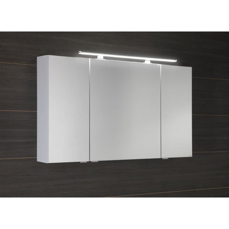 SAPHO - MIRRÓ galérka s LED osvetlením, 3x dvierka, 120x70x16cm, biela MC121-0030 3