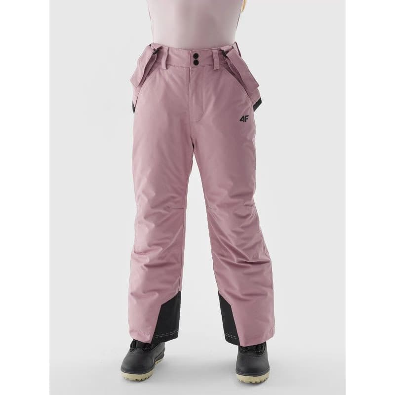 Dievčenské lyžiarske nohavice 4F JUNIOR TROUSERS FNK-JAW23TFTRF353-53S-DARK PINK 2
