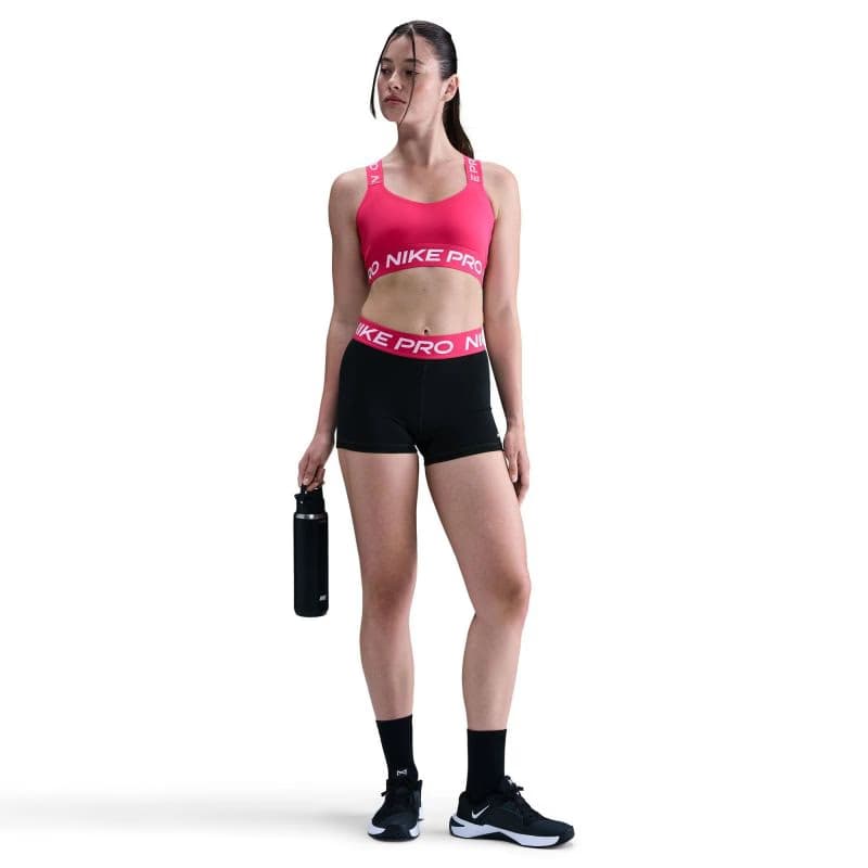 Dámske tréningové kraťasy NIKE PRO W NP 365 SHORT 3IN BLACK RUSH PINK WHITE 2