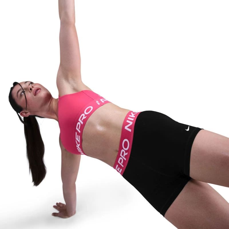 Dámske tréningové kraťasy NIKE PRO W NP 365 SHORT 3IN BLACK RUSH PINK WHITE 4