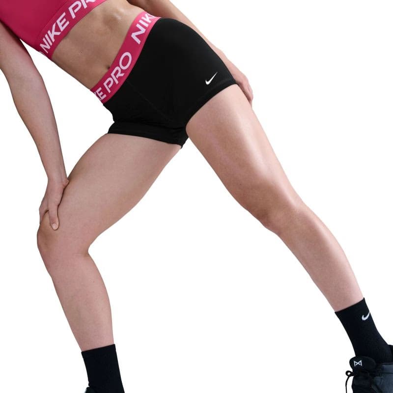 Dámske tréningové kraťasy NIKE PRO W NP 365 SHORT 3IN BLACK RUSH PINK WHITE 5